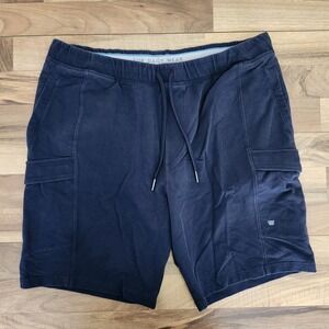 Mack Weldon Ace Sweatshorts Mens XL Navy Stretch Drawstring Lounge Athletic